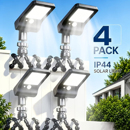 4 Pack Solar Flexible Octopus Lights/Clip On Outdoor/Motion Sensor 128 LED Solar Fence Lights Outdoor/Solar Lights