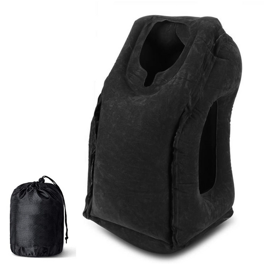 Inflatable Air Cushion Travel Pillow for Airplane Office Nap Rest Neck Head Chin