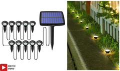 10 pcs Solar Powered Outdoor Spot Light Landscape Light Lamp