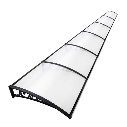 1m x 6m Window Door Awning Door Canopy Patio UV Sun Shield WHITE DIY - Direct On Sale