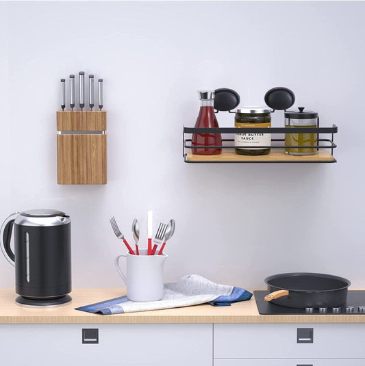 2 Pack Rectangular Bamboo Corner Shower Caddy Bathroom Kitchen - Direct On Sale