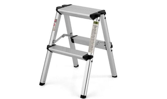 Lightweight 2-Step Folding Ladder — Home/ Caravan / RV Step Ladder (2.2 kg, 150 kg)