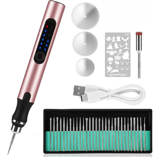 Mini Electric Professional Engraving Pen for Jewelry Glass Wood Stone Metal - USB Rechargeable_1