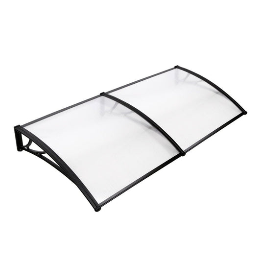 2m x 1m Window Door Awning Shade - Transparent - Direct On Sale