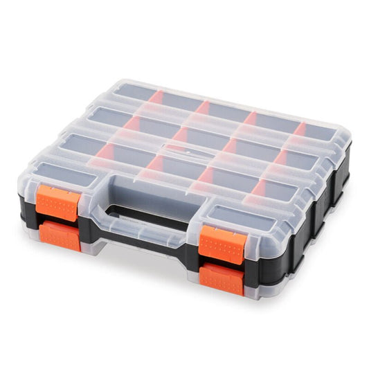 34 - Compartment Double Side Organizer Tool Box Parts Storage w/t Dividers - Direct On Sale