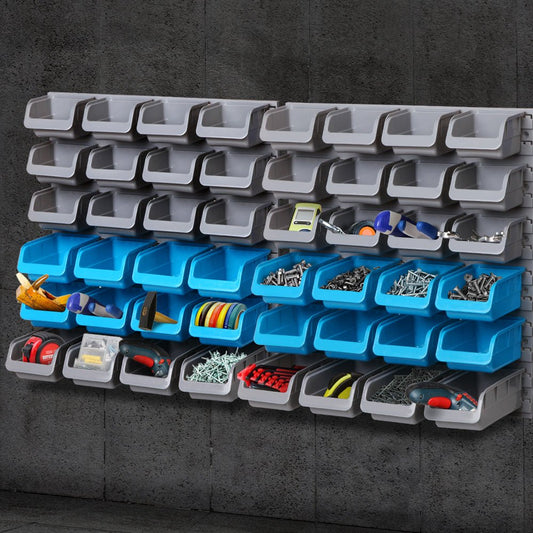 48 Bin Wall Mounted Rack Storage Organiser - Direct On Sale