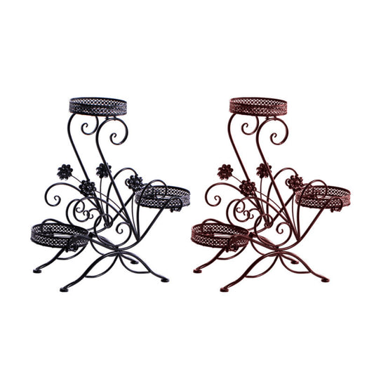 Plant Stand Outdoor Indoor Metal Flower Pots Rack Corner Planter Shelf