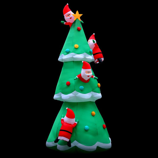 5M Christmas Inflatable Santa on Christmas Tree Xmas Decor LED - Direct On Sale