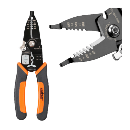 8" Wire Stripping Tool Wire Cutter Hand Crimping Pliers Strip Cutter Insulated - Direct On Sale
