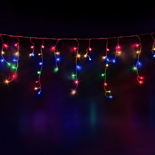 800 LED Christmas Icicle Lights Mutlicolour - Direct On Sale