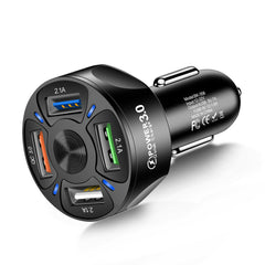 12V Car Lighter Socket Dual QC3.0 USB Ports Fast Charger Power Adapter