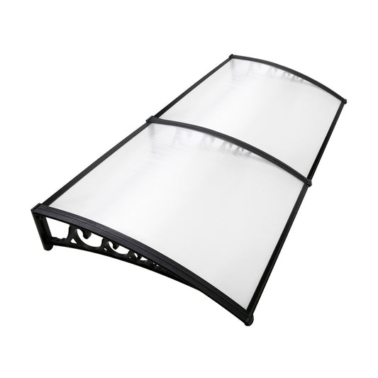 2m x 1m Window Door Awning Shade - Transparent