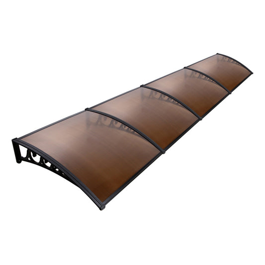 1m x 4m Window Door Awning Door Canopy Patio UV Sun Shield BROWN DIY