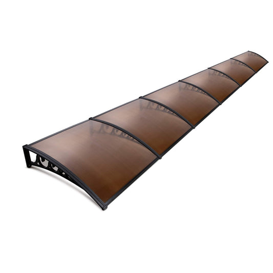 1m x 6m Window Door Awning Door Canopy Patio UV Sun Shield BROWN 1mx6m DIY