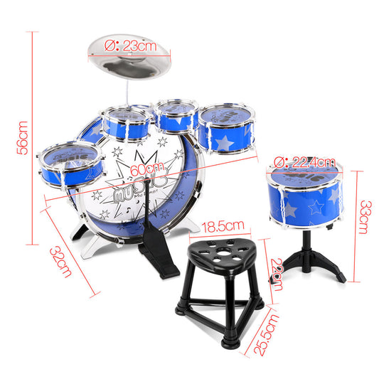 Kids Jazz Drum Set with stool - Direct On Sale