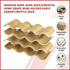 Wooden Wave Wine Rack