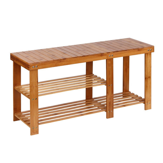 Bamboo Shoe Rack Bench - Direct On Sale