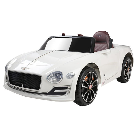 Bentley Kids Ride On Car Licensed Electric Toys 12V Battery Remote Cars White - Direct On Sale