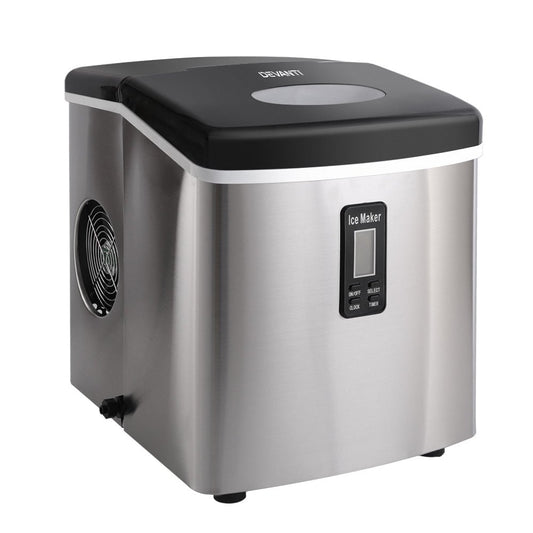 Devanti 3.2L Stainless Steel Portable Ice Cube Maker - Direct On Sale
