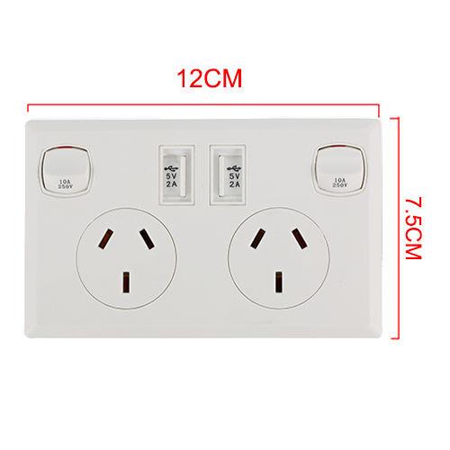 Double Powerpoint With Dual USB Outlets