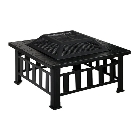 Fire Pit BBQ Table Grill Outdoor Garden Wood Burning Fireplace Stove - Direct On Sale