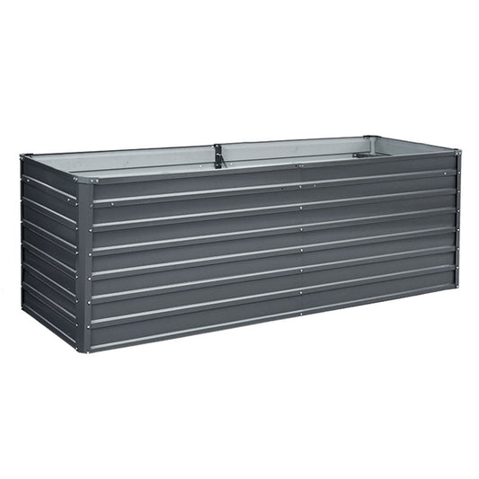 Garden Bed 240X80X77CM Galvanised Raised Steel Instant Planter 2N1 - Direct On Sale