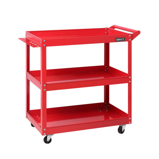 Heavy Duty 3 Tier Tool Steel Cart Trolley Mechanic Storage Organizer Red - Direct On Sale