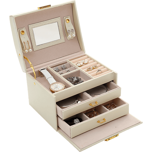 Jewellery Storage Box Girls Rings Necklaces Display Organiser Storage Case - Direct On Sale