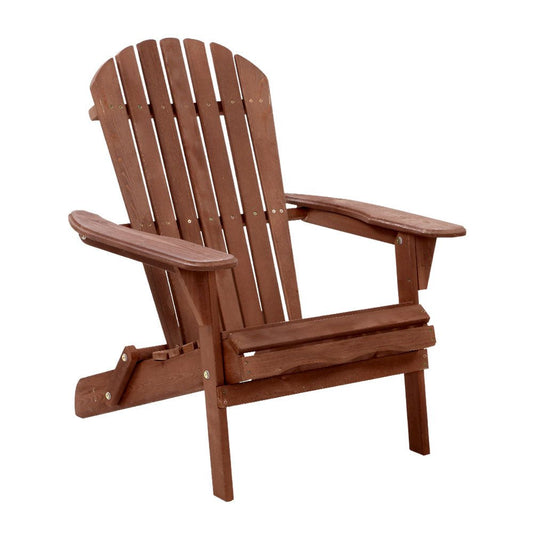 Outdoor Furniture Beach Chair Wooden Adirondack Patio Lounge Garden - Direct On Sale