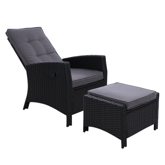 Recliner Chair Sun lounge with Ottoman - Direct On Sale