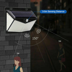 Outdoor 208 LED Solar PIR Motion Sensor Wall Light