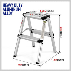 2 Step Folding Ladder Anti-Slip 150KG