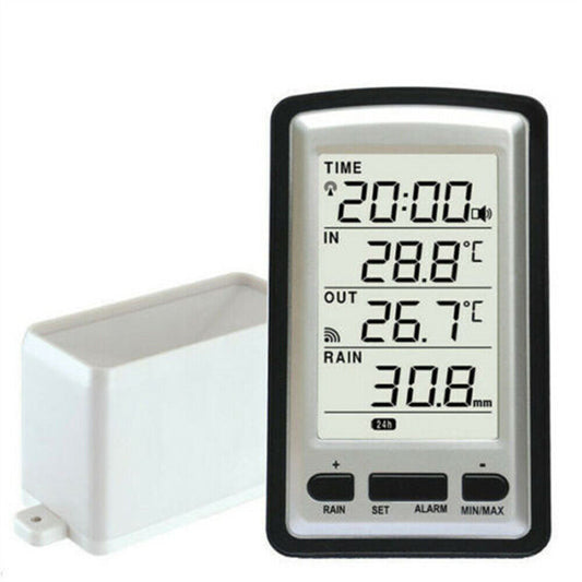 Wireless Weather Station with Rain Gauge and Thermometer