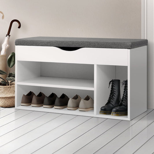 Shoe Cabinet Bench Shoes Organiser Storage Rack Shelf White Cupboard Box - Direct On Sale