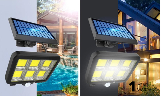 Solar Light Outdoor PIR Motion Sensor Wall Lamp 150/160 LED - Direct On Sale