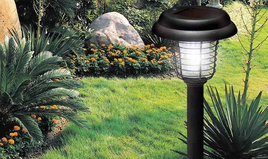 LED Solar Powered Insect Bug Zapper & LED Garden Light - Direct On Sale