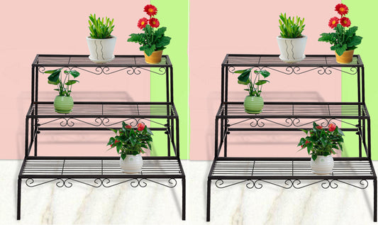 3-Tier Metal Rectangular Pot Plant Stands