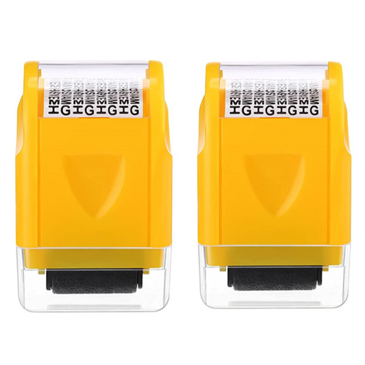 2x Confidential Privacy Data Protection Stamp Roller