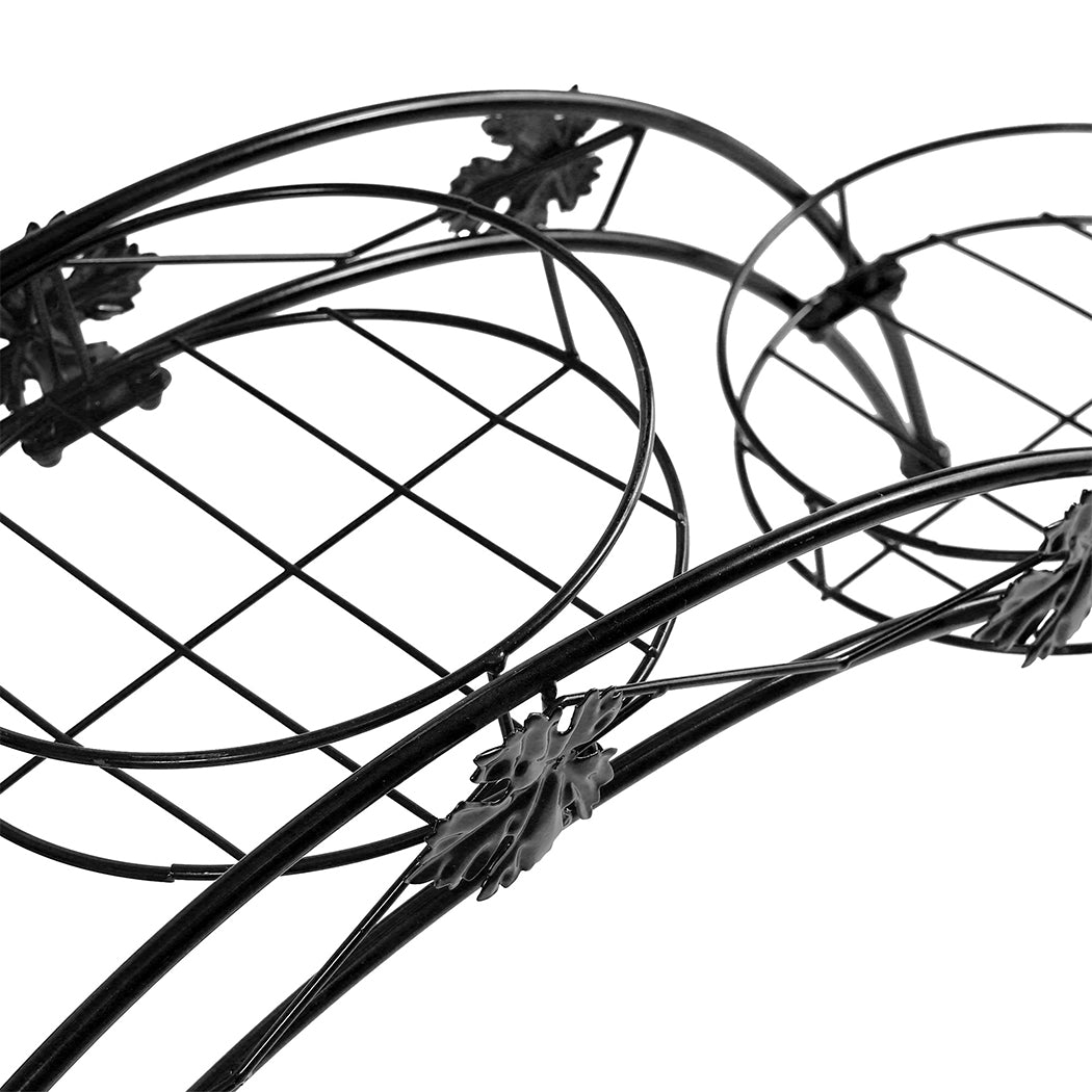 Levede Plant Stand Outdoor Indoor Metal Black-2018816657631350790