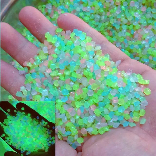 1000pcs Luminous Sand Glow In Dark Stone Pebble Garden Yard Outdoor Path Lawn Decoration Fish Tank Aquarium Home DIY Decor 3 - 5mm - Direct On Sale