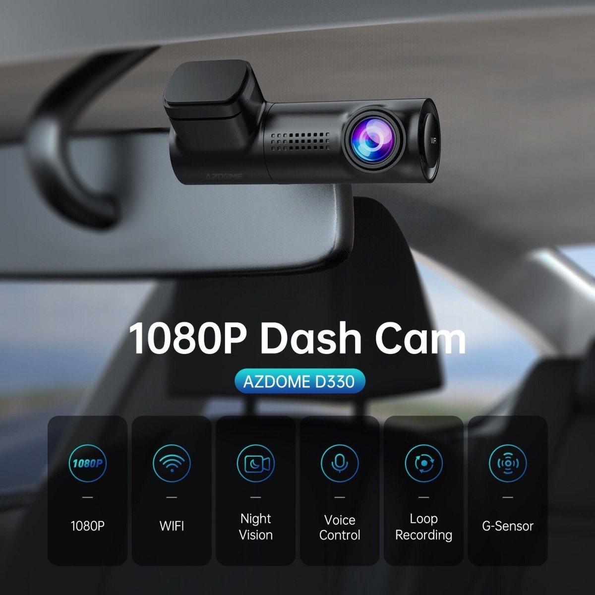 1080P FHD Camera WiFi Loop Record Night Vision G - Sensor Dash Cam M330 - Direct On Sale