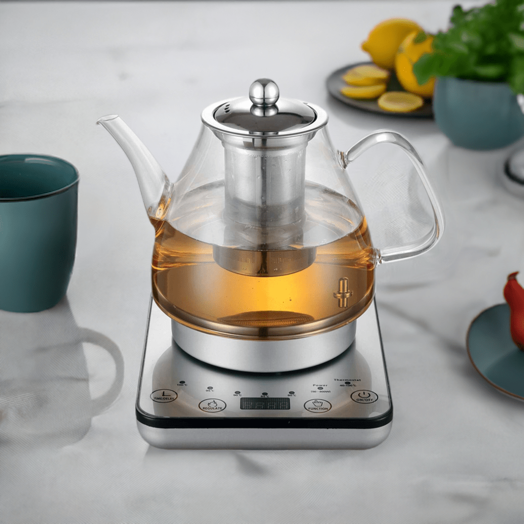 1.2L Digital Glass Kettle 800W Electric with Tea Infuser - Direct On Sale