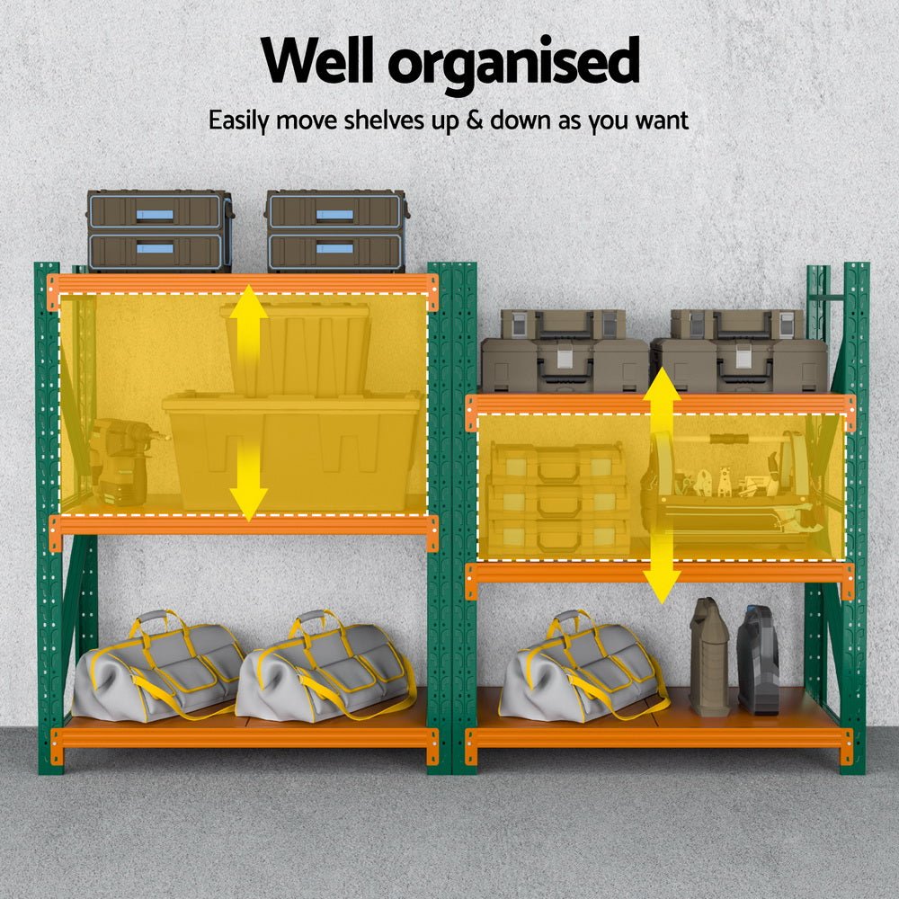 1.2Mx1.5M Heavy Duty Garage Storage Shelving Rack Industrial Shelving - Direct On Sale