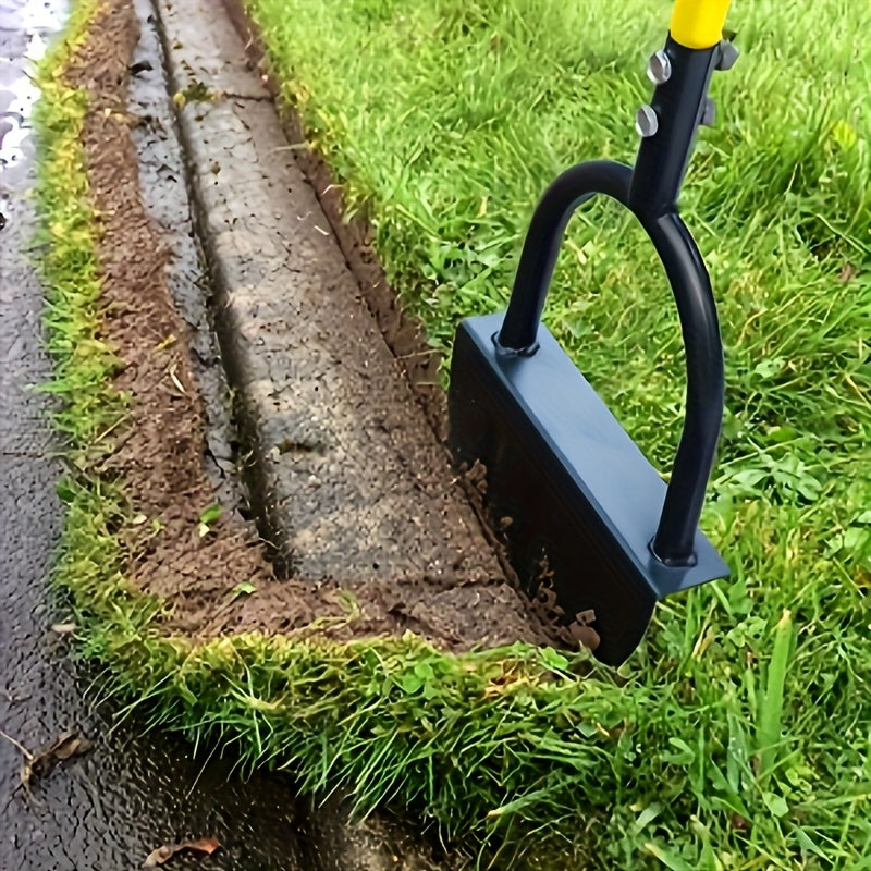 Manual half-moon lawn edger with handle