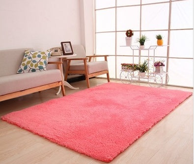 Soft velvet pile rug detail