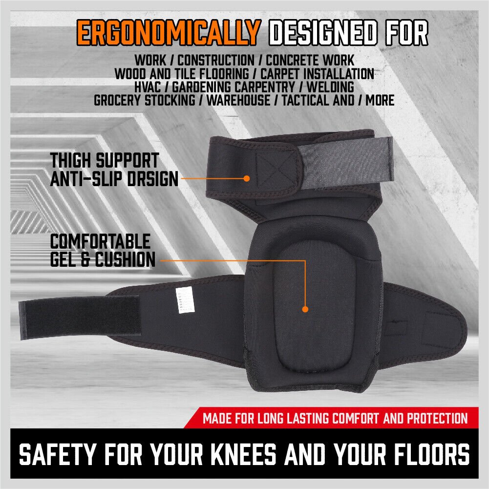 2 - Piece Knee Protection Pads Work Safety Gel Cushion Hi Density Foam Padding - Direct On Sale