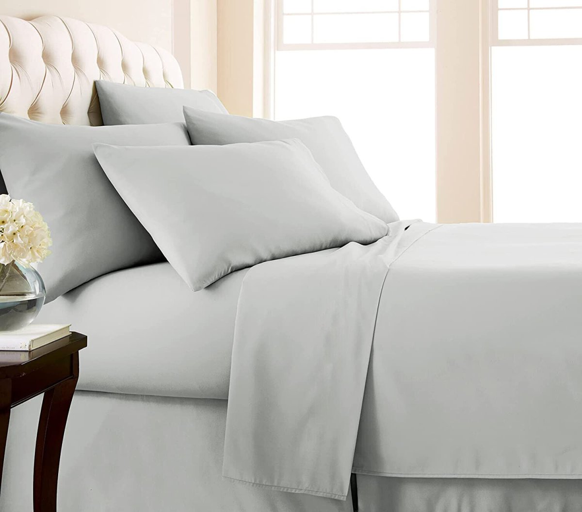 2000TC Egyptian Cotton Bed Flat Fitted Sheet Set - Direct On Sale