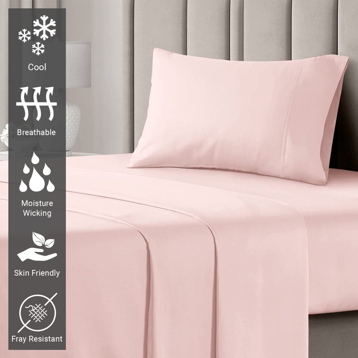 2000TC Egyptian Cotton Bed Flat Fitted Sheet Set - Direct On Sale