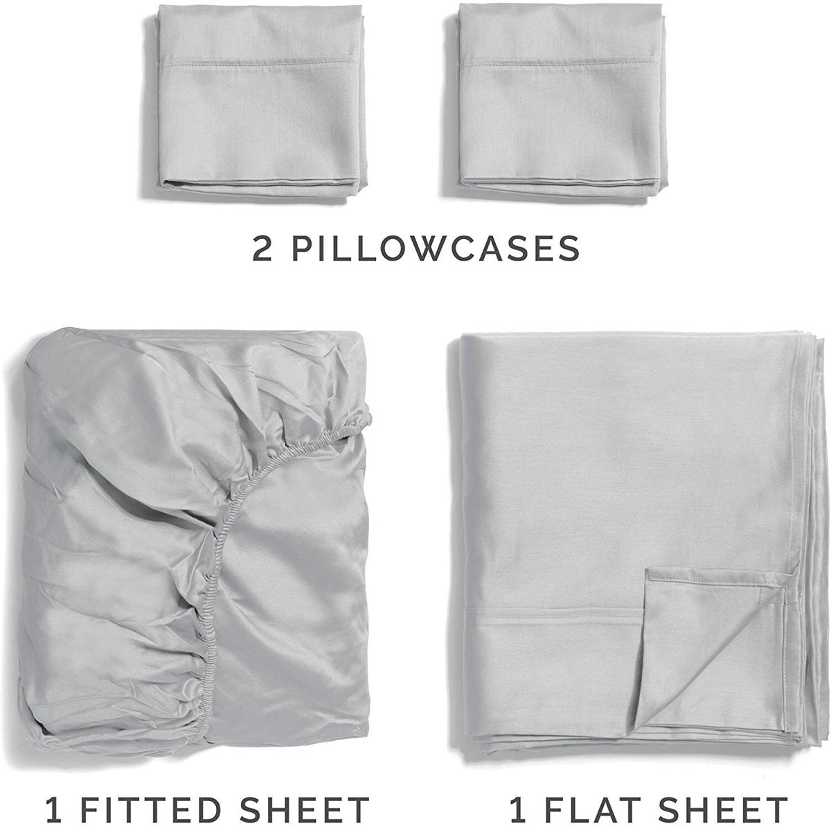 2000TC Egyptian Cotton Bed Flat Fitted Sheet Set - Direct On Sale