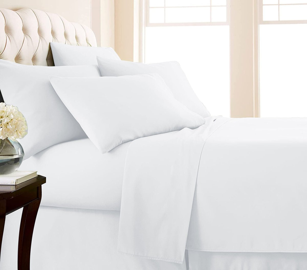 2000TC Egyptian Cotton Bed Flat Fitted Sheet Set - Direct On Sale